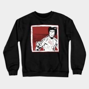 Red Bruce Lee Crewneck Sweatshirt